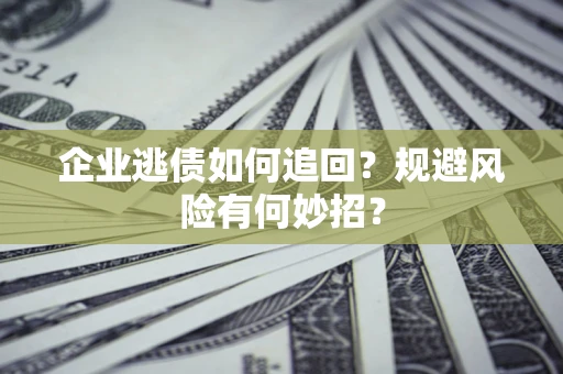 武汉企业逃债如何追回？规避风险有何妙招？
