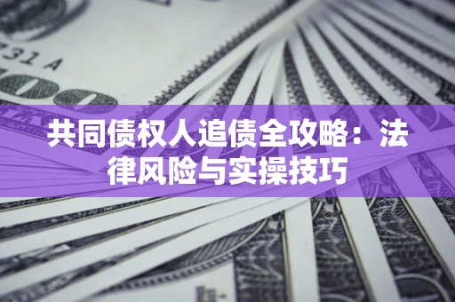 武汉共同债权人追债全攻略：法律风险与实操技巧