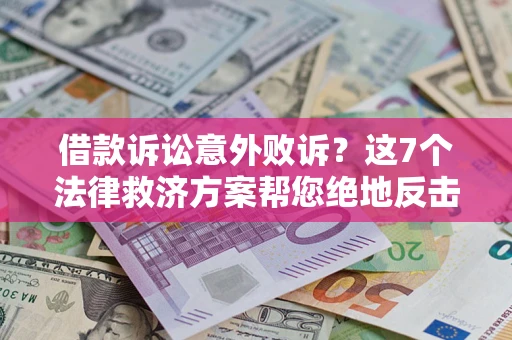 武汉借款诉讼意外败诉？这7个法律救济方案帮您绝地反击！