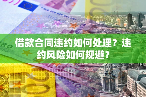 武汉借款合同违约如何处理？违约风险如何规避？