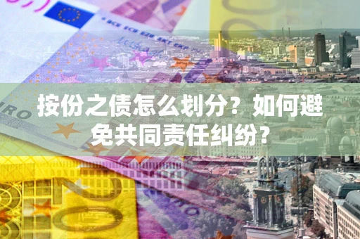 武汉按份之债怎么划分？如何避免共同责任纠纷？