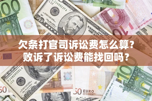 武汉欠条打官司诉讼费怎么算？败诉了诉讼费能找回吗？