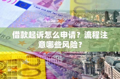 武汉借款起诉怎么申请？流程注意哪些风险？