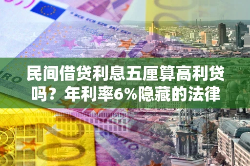 武汉民间借贷利息五厘算高利贷吗？年利率6%隐藏的法律风险全解析